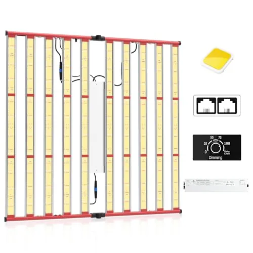 AGLEX 1000W LED Grow Light Bar Foldable Daisy Chain