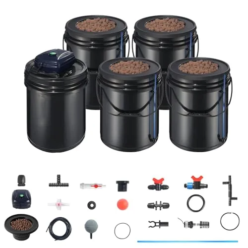 Happybuy RDWC 4-Bucket Deep Water Culture Grow System