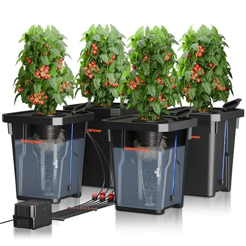 Spider Farmer 4-Bucket DWC Hydroponic Kit with Top Drip