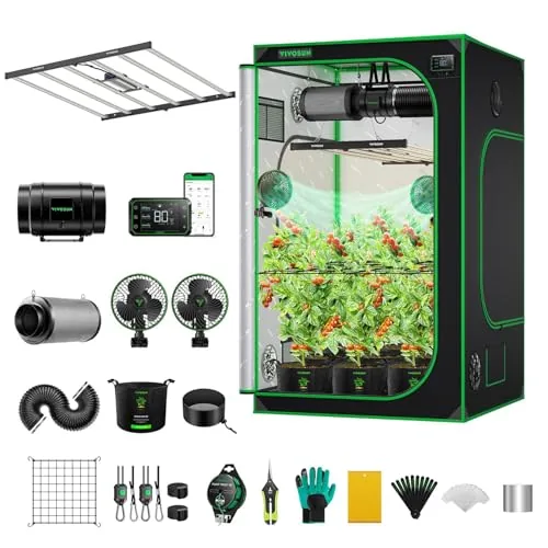 VIVOSUN 5x5 Smart Grow Tent Kit 645W WiFi LED