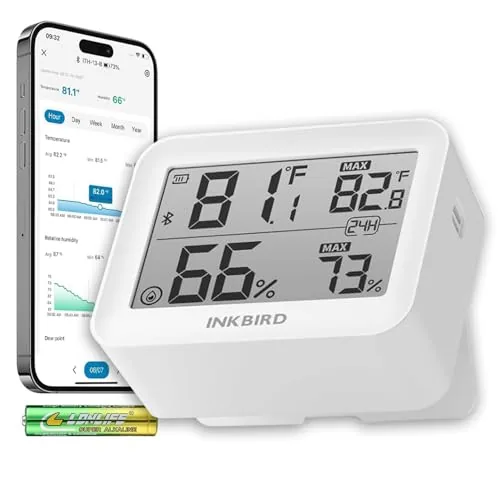 Inkbird ITH-13-B Bluetooth Hygrometer with Swiss Sensor