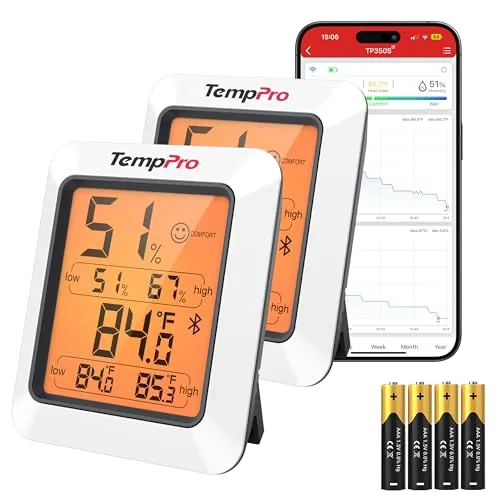 TempPro Bluetooth Hygrometer Thermometer 260FT Range