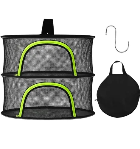 BRIVADO 2-Layer 18" Hanging Mesh Herb Drying Rack