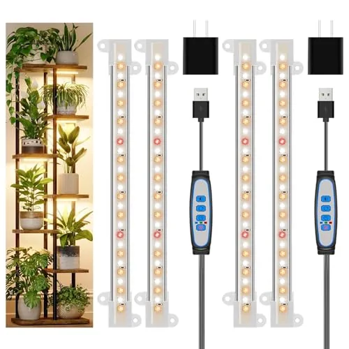 Wiaxulay 8-Inch LED Grow Light Strip 2-Pack
