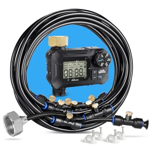 homenote 46FT Misting System with Timer and Brass Nozzles