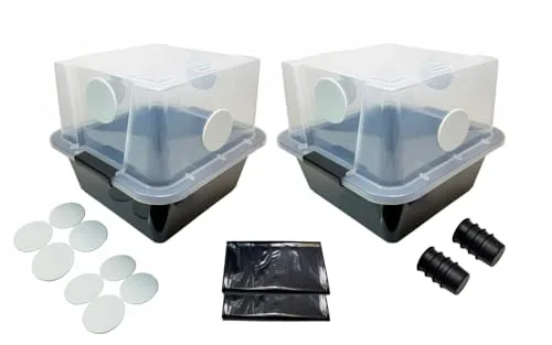 Myco Labs 28Q Monotub Fruiting Chamber 2-Pack with Filters