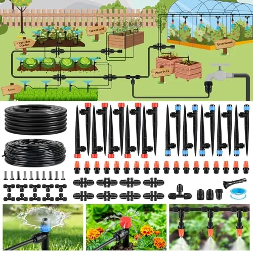 PUUKU 240FT Quick-Connect Drip Irrigation Kit