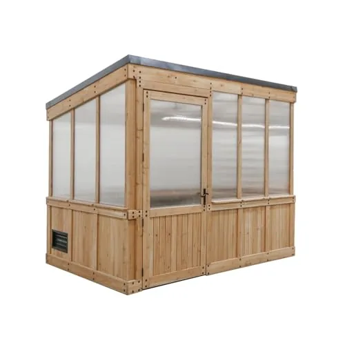 Backyard Discovery Willow 9x6 Cedar Walk-In Greenhouse