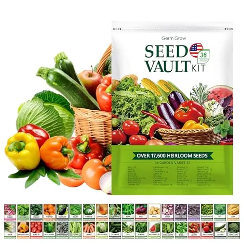 GermiGrow 36-Variety Heirloom Seed Kit 17600+ Seeds