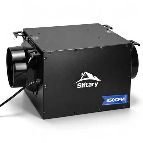 Siftary 6-Inch Inline Exhaust Fan 350 CFM Quiet