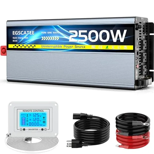 Jlouneo 2500W Sump Pump Battery Backup with LCD Remote