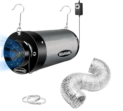 MELONFARM 6-Inch Carbon Filter Kit with Built-In Fan