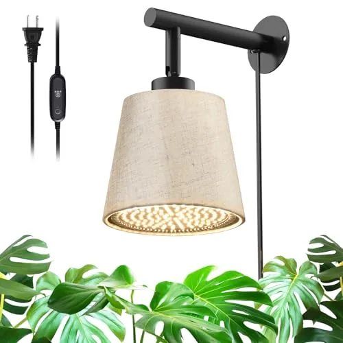 Bstrip 25W Hanging Grow Light with Linen Shade