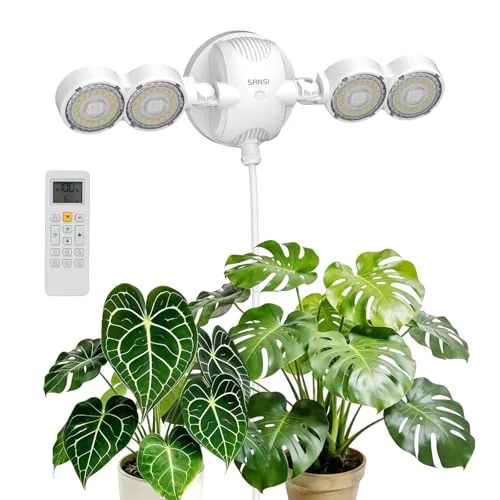SANSI 30W Dual-Head Wall Grow Light with Remote Timer