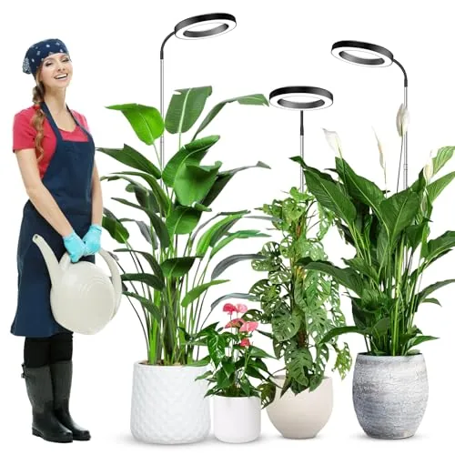 Wolezek 80-LED Grow Lights 65in Adjustable 3-Pack