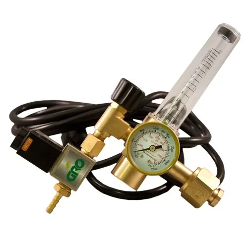 Grow1 CO2 Regulator Kit with Solenoid and Flow Meter