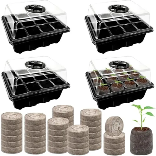 Halatool 48-Cell Seed Starter Kit with Peat Pellets