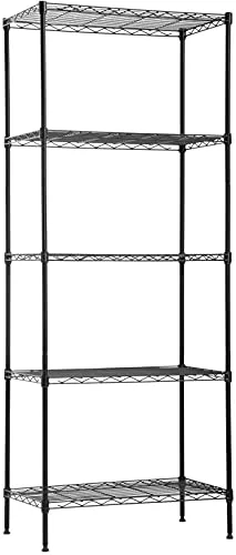 FDW 5-Shelf Wire Rack 14x24x60in Heavy Duty Black