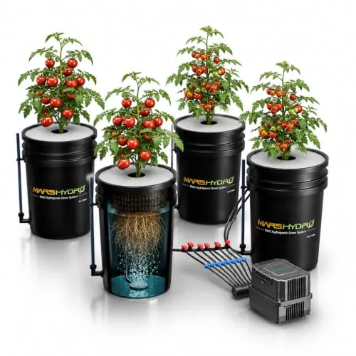 MARS HYDRO 4-Bucket DWC Recirculating Drip Hydro Kit