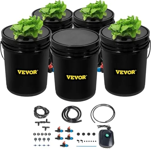 VEVOR 5-Bucket 5-Gallon DWC Hydroponic Grow System