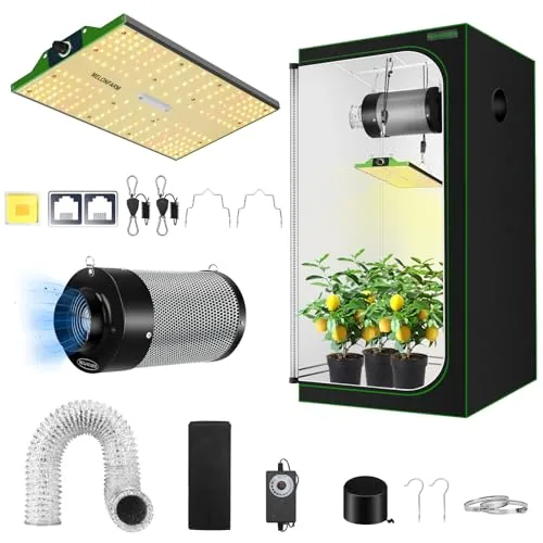 MELONFARM 2x2 Grow Tent Kit with 70W Samsung LED