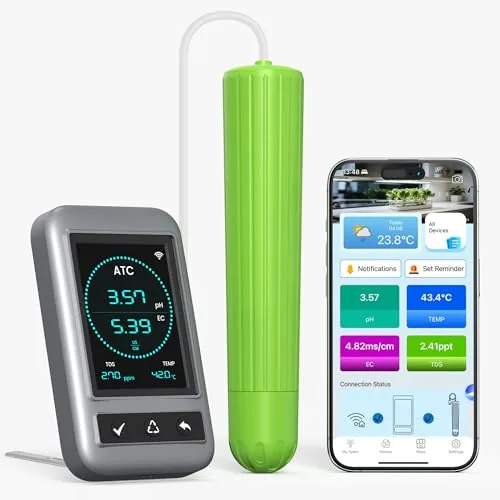 LKBird 4-in-1 pH EC TDS Temp WiFi Hydroponic Monitor