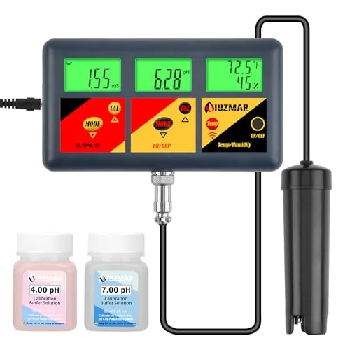 UIUZMAR 7-in-1 pH EC ORP Temp Humidity Hydro Monitor