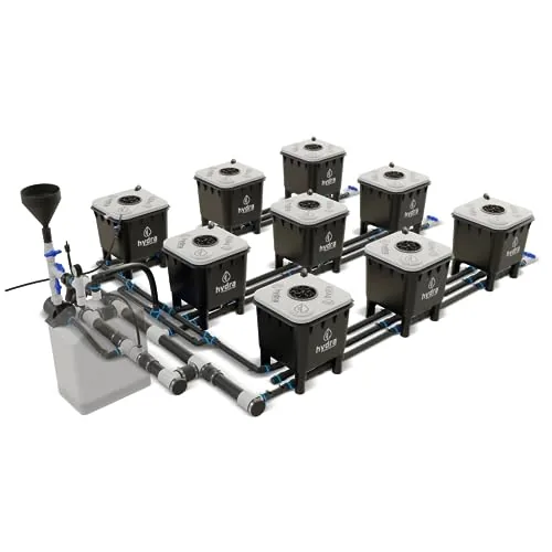 Hydra Unlimited HydraMax Pro 3-Row 9-Bucket RDWC System