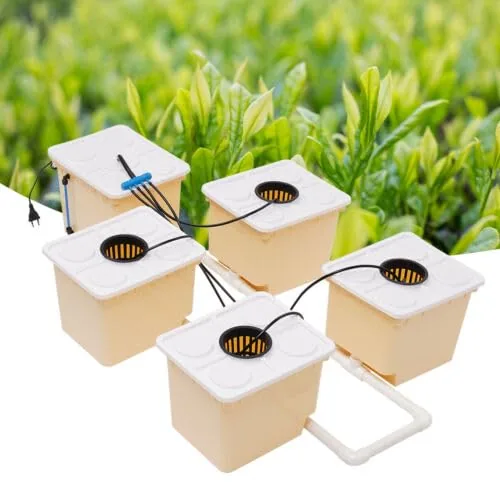 Shikiy 5-Bucket DWC Hydroponic System 2.91 Gal Each