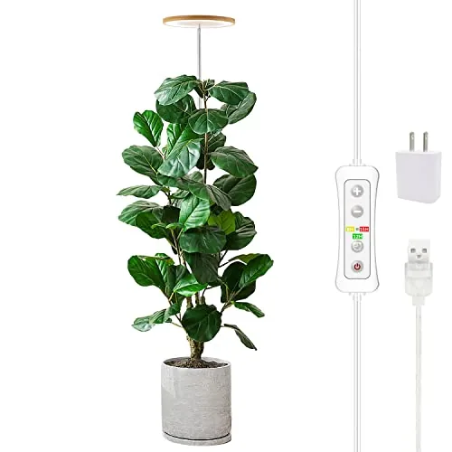 Yadoker LED Grow Light Bamboo Stand Full Spectrum