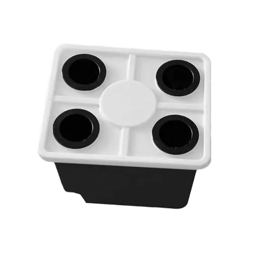 CravoFlow Dutch Bucket 4-Hole DWC Hydroponic Planter
