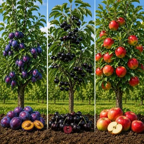 CZ Grain 6-Tree Orchard Bundle Apple Plum Cherry