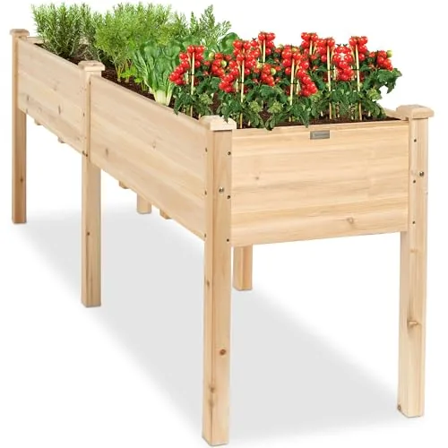 Best Choice Products 72in Raised Garden Bed 6-Leg Stand