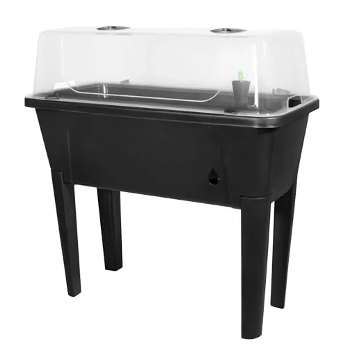 Garden Elements Elevated Self-Watering Raised Bed with Dome