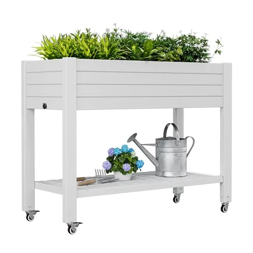 WTFGO Elevate 33.7in Raised Garden Bed on Wheels