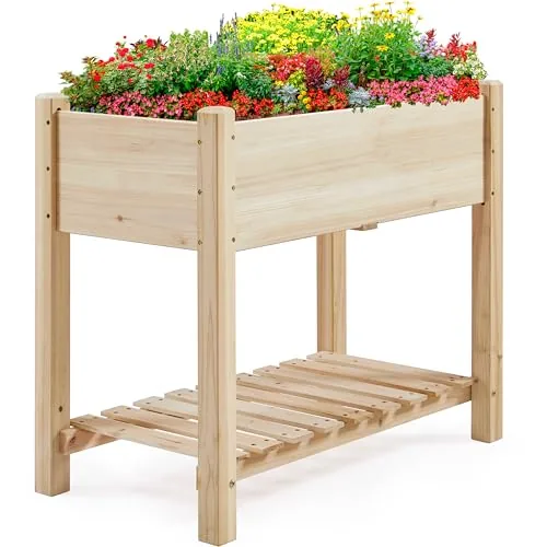 Yaheetech 34in Raised Garden Bed with Legs 2-Tier