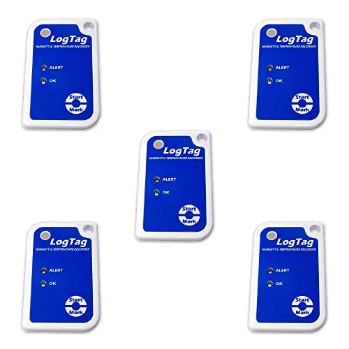 LogTag 5-Pack Temperature and Humidity Data Loggers