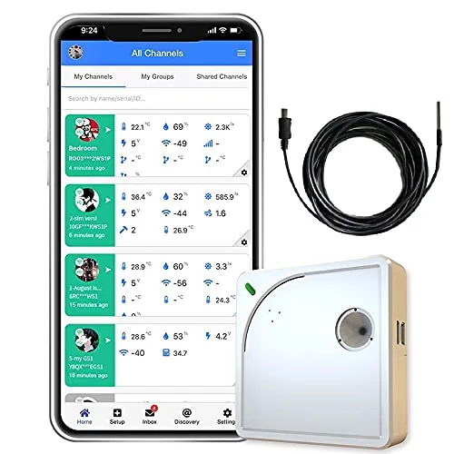 UbiBot WS1 WiFi Temp, Humidity & Light Data Logger