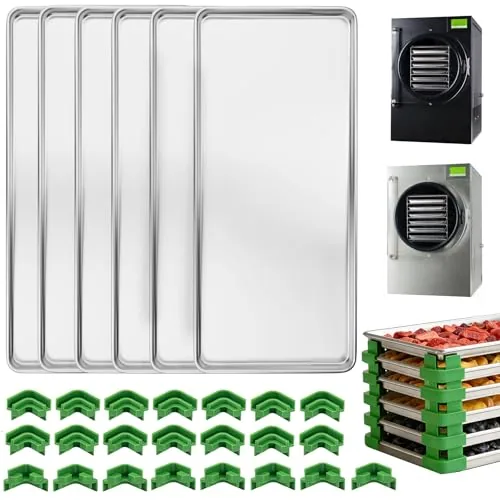 Modoo 6-Pack Large Freeze Dryer Trays with Stackers