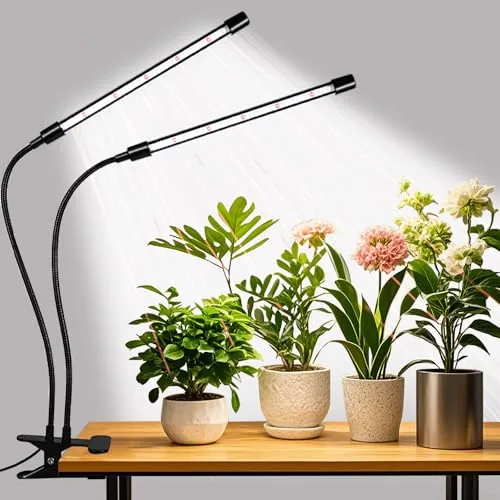 RWNTAO 84-LED Dual-Head Clip Grow Light Full Spectrum