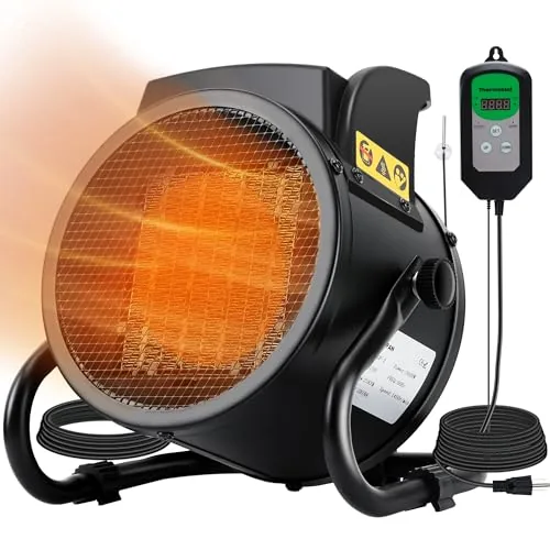 GRPWWT Greenhouse Heater with Digital Thermostat Control