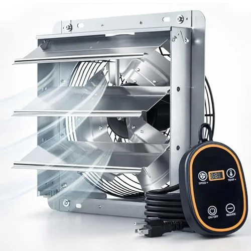 Amico 12in Smart Exhaust Fan with Thermostat 1282 CFM