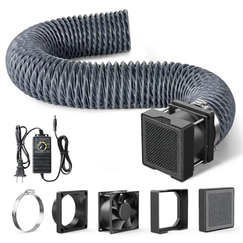 TopCube Magnetic Exhaust Fan Kit 80.6 CFM Filter