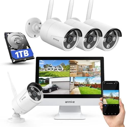 ANNKE 5MP WiFi NVR Kit with 12-Inch Monitor