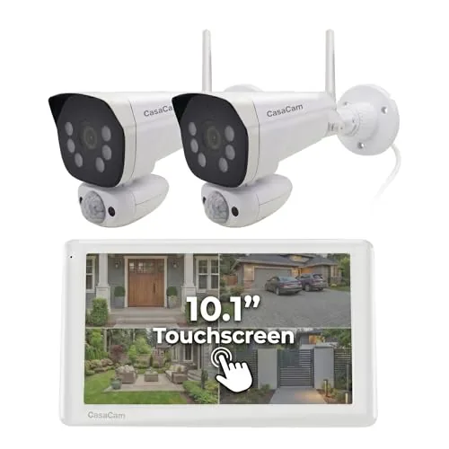 CasaCam VS6102 2K Floodlight Camera System with Monitor