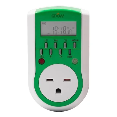 Grow1 240V Digital Timer Single Outlet 15A