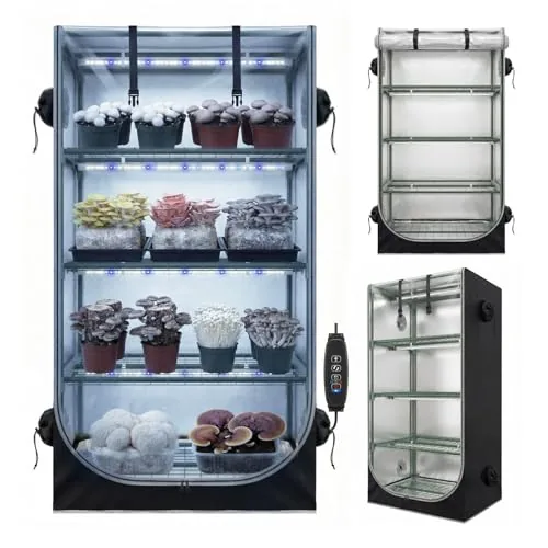 ZOYOYES Mushroom Grow Tent Kit with Optimized Lights