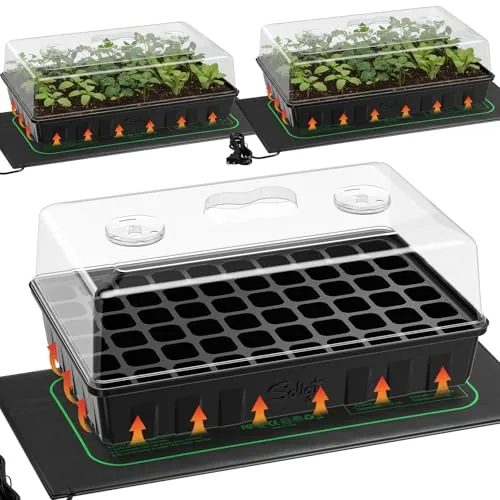 SOLIGT 60-Cell Seed Starter Kit with Heat Mats 3-Set