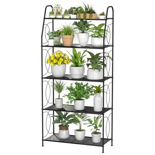 VyGrow 5-Tier Metal Mesh Plant Stand 57.6in Tall