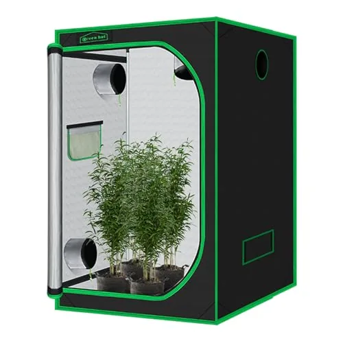 Green Hut 5x5 600D Mylar Grow Tent 60x60x78in